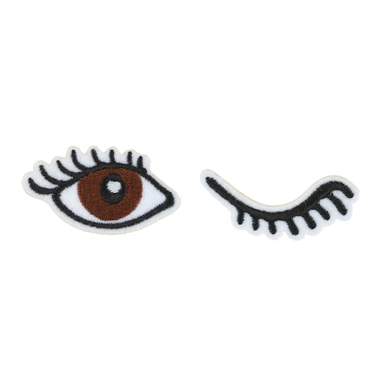 Brown & Wink Iron-On Embroidered Eye Patches, 8ct. by Loops & Threads®